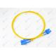 Yellow Color Duplex Fiber Optic Patch Cord SC PC Connector 0.3dB Insertion Loss