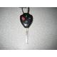 black toyota replacement auto remote keys with high impact resistance