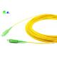 IEC Grade B SC APC 9 / 125μm Simplex 2.0mm Fiber Optic Patch Cord 10M G657A2 LSZH Yellow