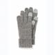 Gray Knitted Wool Winter Gloves , Jersey Cold Weather Gloves With Tech Finger