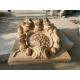 50mm European Style Sandstone Garden Ornaments Stone Relief Sculpture