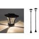 Outdoor Black 77 Inch LED Solar Powered Lamp Posts Outdoor Path Light Garden lamp Yard lamp