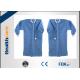 PP / SMS Disposable Lab Coats Barrier Gowns With Hook And Loop Elastic Cuff Alcohol Resistant