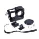 Aluminum Alloy Hero 4 Rugged Cage Protective Housing Case For GoPro Hero 4 Sliver Black With UV Lens Cap