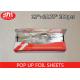 Recyclable Pop Up Foil Sheets 12‘’×10.75''×12 Micron Size Environmental