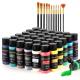 Customized 36 Colors Acrylic Paint Set With 12 Art Brushes For Painting