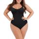Seamless Tummy Control Bodysuit for Women Basic Solid Thong Shapewear Spandex Material