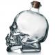 Customized Lead-free Glass Skull Prop Whisky Bottle with Cork 700ml and Customized Logo