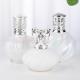 White Glass Cosmetic Packaging Spherical Shell Pattern Catalytic Aromatherapy 100ml