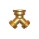 Brass Y Type Three Way Pipe Fitting Two Male x Female Thread