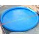 9M diameter Round shape Blue Swimming Inflatable Water Pools with thick O anchor point