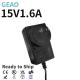 1.6A 15V Interchangeable Power Adapter Universal For Home Office Use