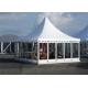 Aluminum Pagoda Marquees Outdoor White Garden Pavilion With Glass Wall System