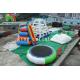 5m D Green / White Inflatable Trampoline PVC Inflatable Water Toy For Adults