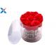 Customized Thickness Acrylic Flower Box Round 11 Rose Containers With Lid