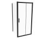 Stainless Steel, Matte Black Color sliding door with side panel