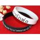 2mm Thickness Custom Silicone Rubber Wristbands Color Filled Logo Process