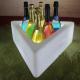 PE Plastic Triangular LED Ice Bucket 16 Colors Changing Rechargeable Lithium