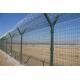 Y Post Airport Security Fencing 50x200mm Welded Razor Wire Mesh