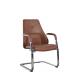 Modern Office Leather  Brown Executive Office Chair Pu Aluminum BIFMA