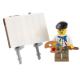 Compatible with legoinglys artist painter mini figure paint palette easel drawing board building blocks