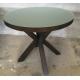 6MM Tempered Glass Top Round Dining Table Hotel Interior Furniture ISO Listed