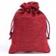 SA8000 5X6 Promotional Drawstring Bags Burlap Linen Jute For Gift Packaging SGS