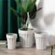 Unique Design Home Indoor Outdoor Decor Floor Plant Pot Ceramic White Tall Flower Pot For Garden