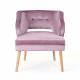 Light Lavender Velvet Fabric Accent Chair Nordic Simple Fashion Restaurant