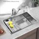 SUS304 Brushed Stainless Steel Kitchen Sinks Strong Wear Resistance