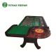 Luxury Brown Wooden Texas Holdem Poker Table With 18'' / 32'' Wooden Wheel