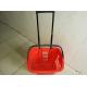 Plastic Drawer Shopping Basket With Wheels / Extendable Handle For Grocery