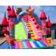 PVC Tarpaulin Cute Inflatable Jumping Castle For Kids With Colourful Artwork