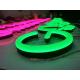 Outdoor indoor Green Pink Neon Signs Wall Mounted / Free Standing 25mm