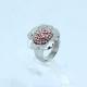 Fashion 316L Stainless Steel Casting Clay CZ Stones Ring LRX375