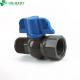 2 Inch UPVC Plastic Ball Valve with Dark Grey Blue Handle and Excellent Normal Pressure