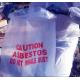 Asbestos Removal, disposable plastic yellow poly asbestos warning printed burial bags, Asbestos clear plastic packing ju