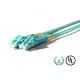 2 Core Multimode Fiber Optic Cable LC Connector Low Insertion Loss