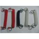 Smart red/black/clear coil spring coil tether w/eyelets&key rings for protecting tool lost
