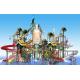 Steel Aquatic Play Structure Fiberglass Slide Water Park for Commercial Park Play Equipment