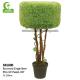 Wiind Resistance 110cm Artificial Boxwood Tree , Fake Topiary Plants Round Shape