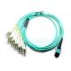 MPO MTP LC 12 Core Fiber Patch Cord For Network Rack / Panel