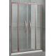 Double Moving Rose Golden Shower Enclosures Aluminum Alloy Inline Two Fixes Panels