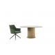 Round Clear Tempered Glass Top Glass Dining Table Set For Living Room And Restaurant