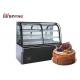 Curve Glass Front Door Opened Cake Display Case With LED Light