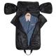 Black Garment Weekender Bag With Detachable Adjustable Shoulder Strap