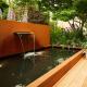 Modern Corten Steel Water Fountain Outdoor Garden Landscape Rectangular