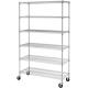 6 Tier Industrial Wire Shelving rack 72 Inch Height Strong Welded
