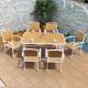 Washable 6 Seater Patio Set Waterproof Polywood Outdoor Table And Chairs