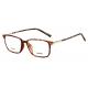 Unisex Brown Plastic Parim Eyeglasses Frames Low Profile Elegance Design